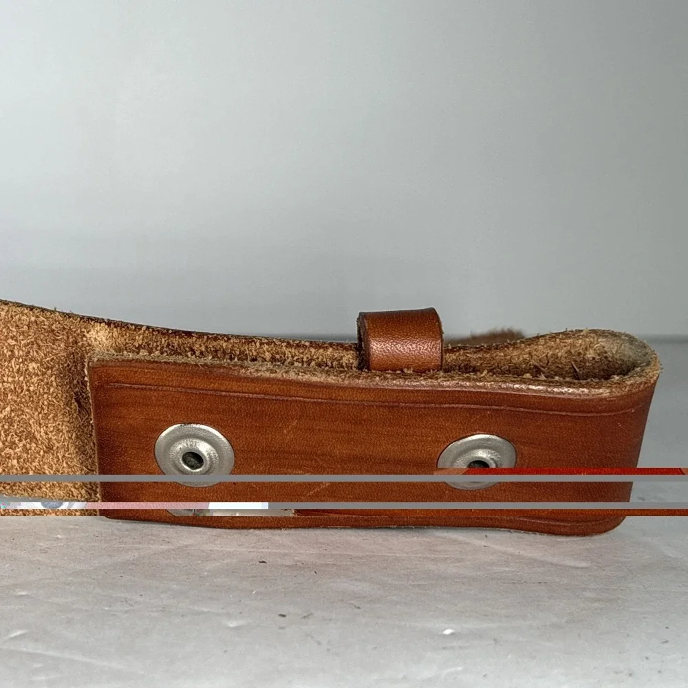 Vintage Brown‎ Leather Belt Unique (Mickey, Superman, Rolling Stones)